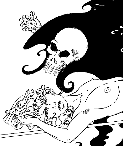 detail of death and the maiden