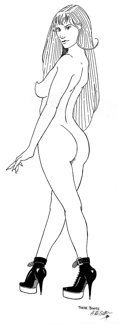 erotic female nude drawing