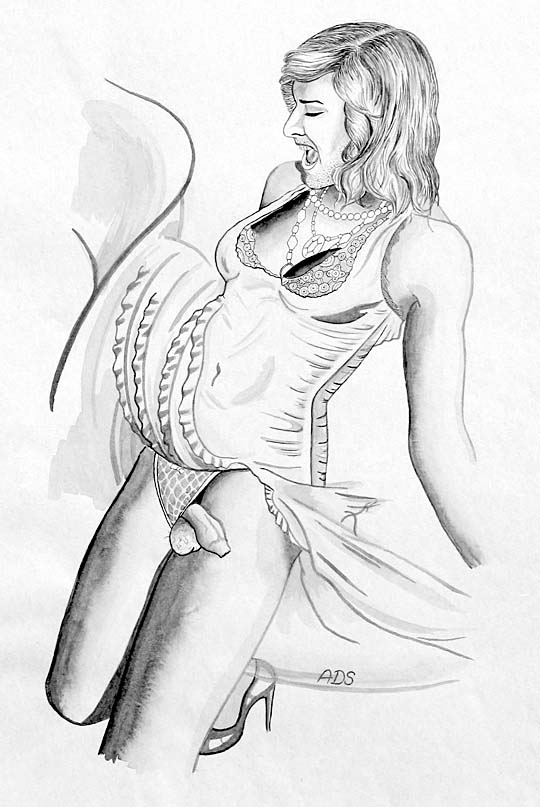 Shemale Erotic Sketches - Erotic Tranny Art | Anal Dream House